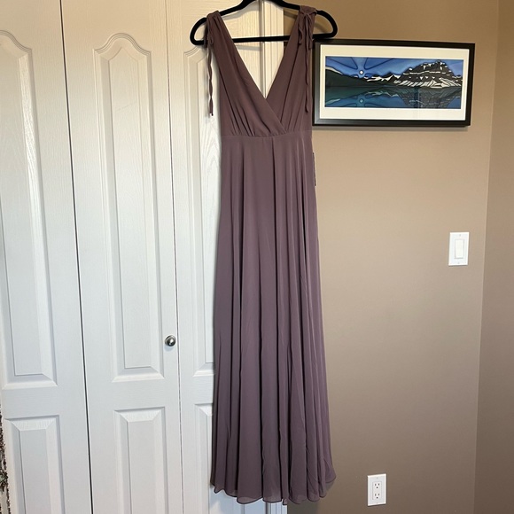 Lulu’s Dance The Night Away Dusty Purple Backless Maxi Dress Size Small - Picture 12 of 13